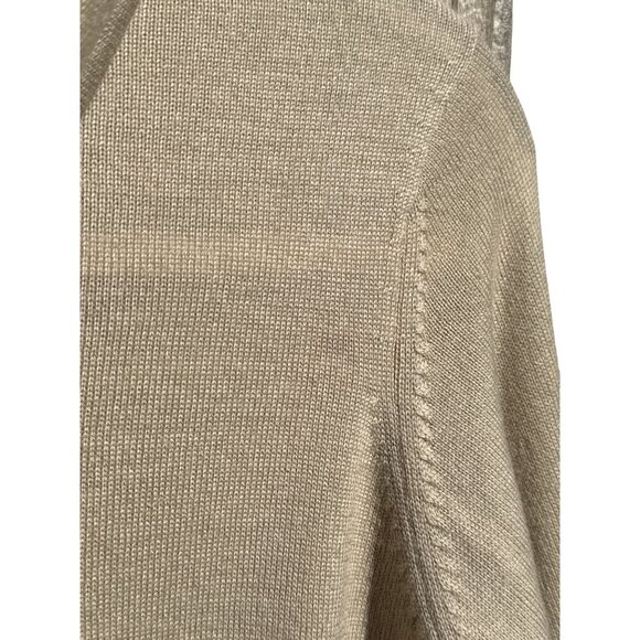 Brooks Brothers 346 Womens XL Beige 100% Merino Wool Cowl Neck Sweater - Picture 3 of 5